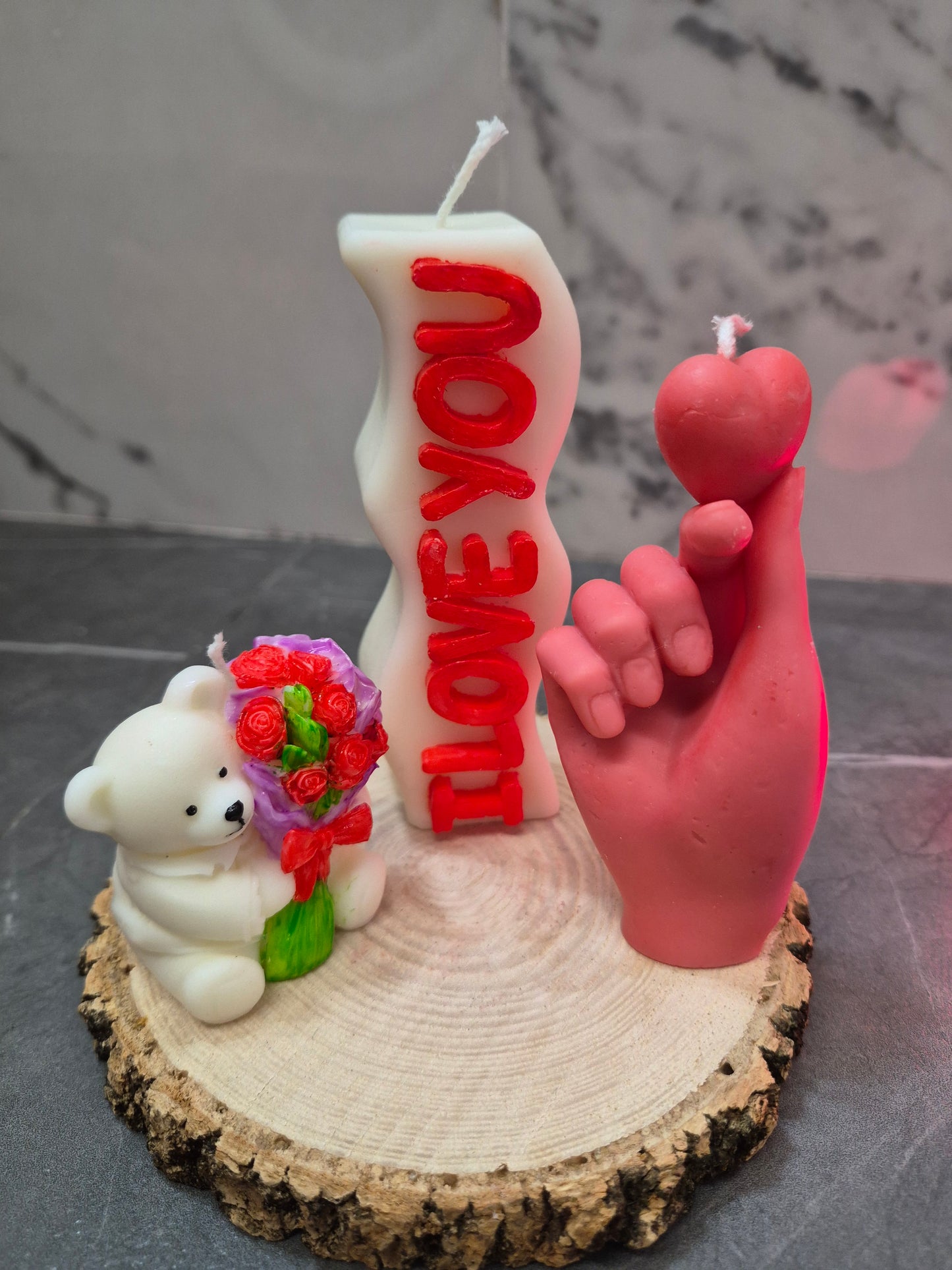 Pack Te Quiero - 3 Velas Artesanales de Cera de Soja