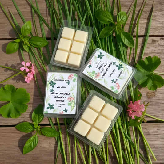Wax Melts Citronela, Albahaca y Geranio